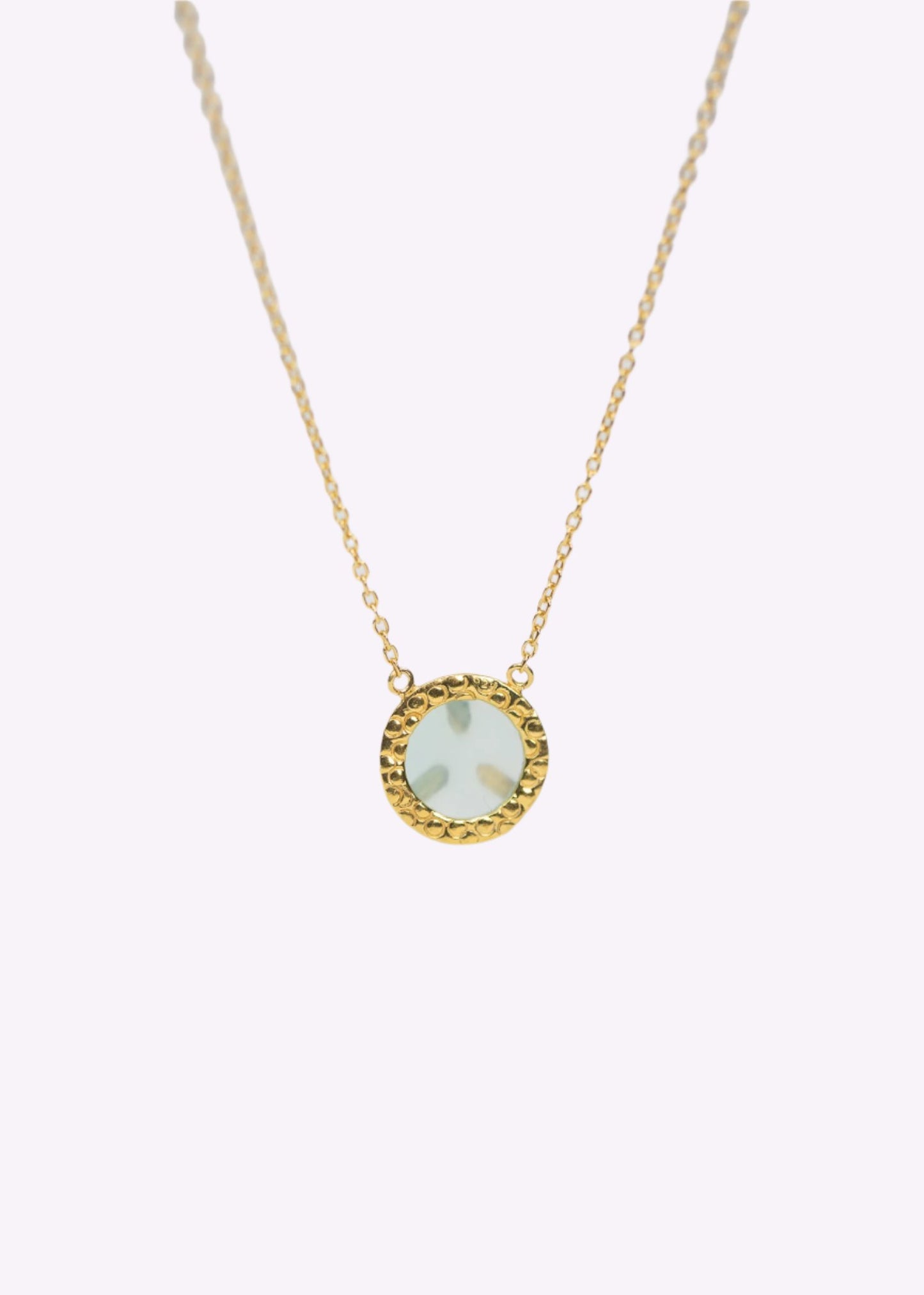 Round Aquamarine Pendant