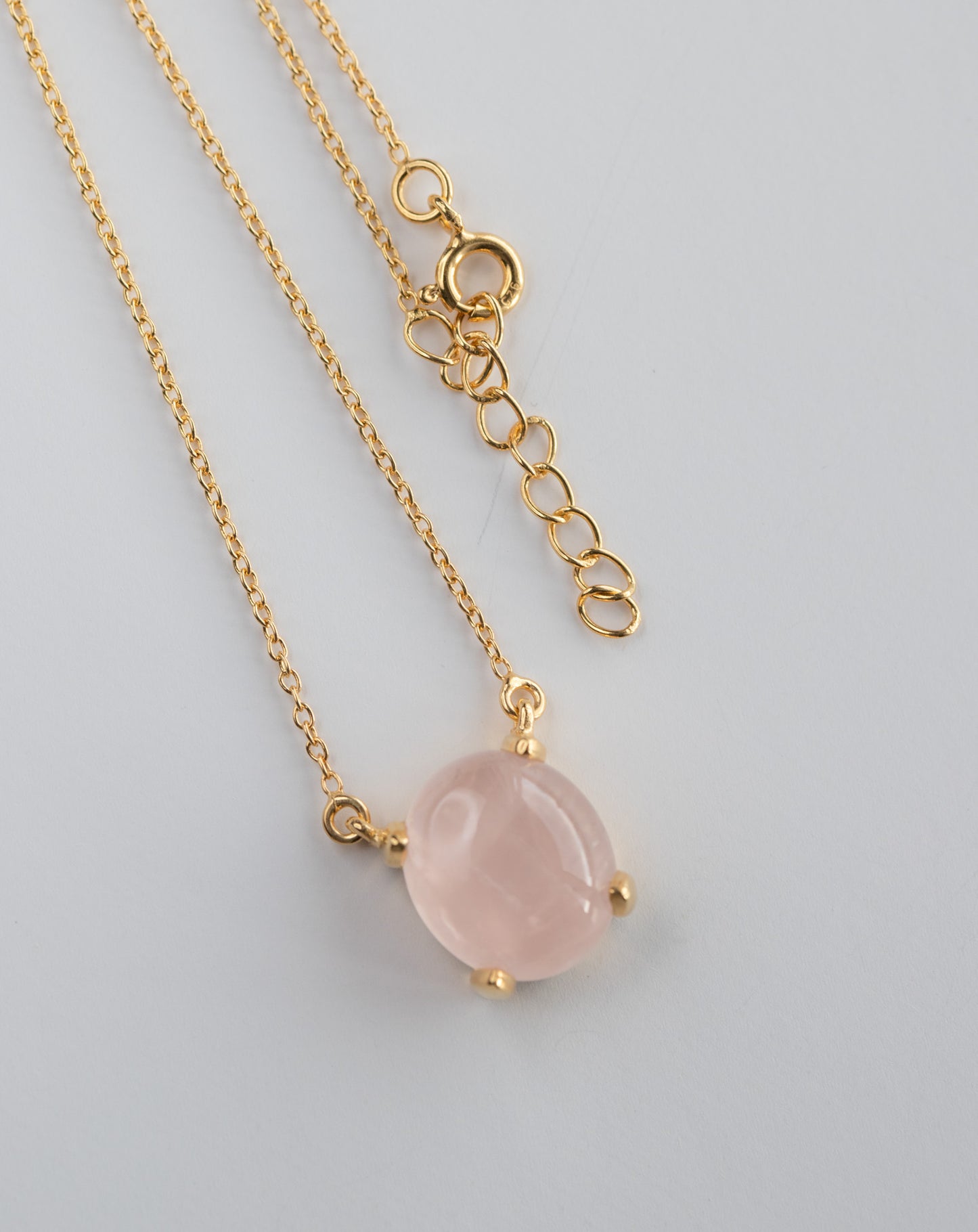 Oval Pink Quartz Pendant